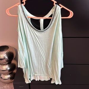 Aqua open shoulder shirt
